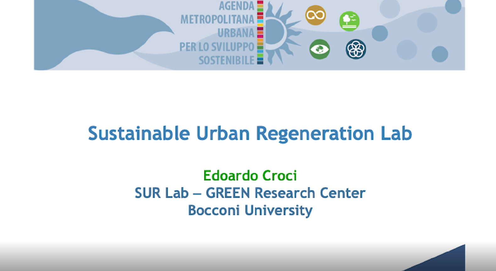 Agenda 2030: intervista a Edoardo Croci