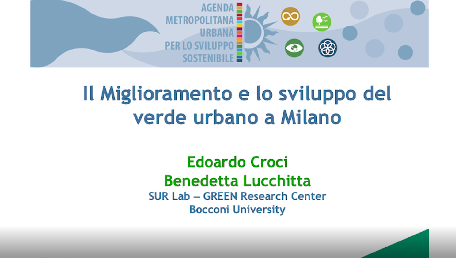 Agenda 2030: intervista a Edoardo Croci e Benedetta Lucchitti