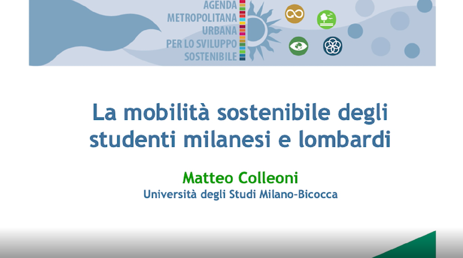 Agenda 2030: intervista a Matteo Colleoni