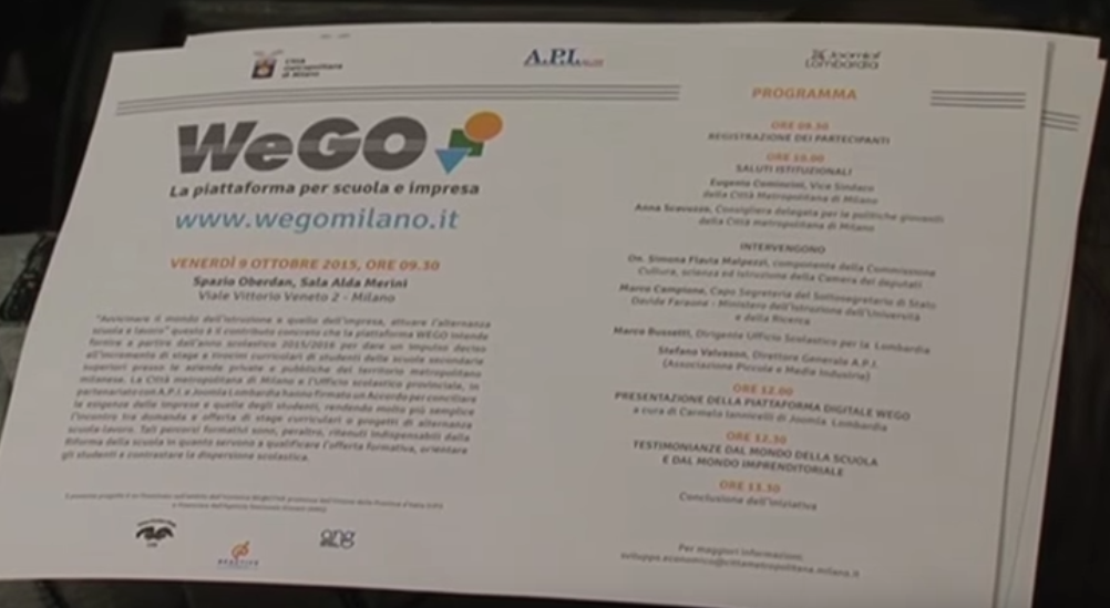 Piattaforma WeGo per l'alternanza scuola-lavoro
