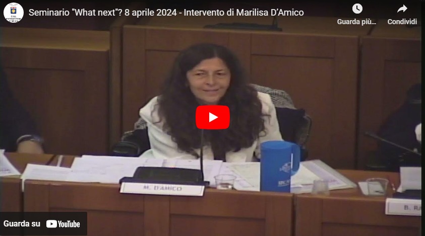 Seminario "What next"? 8 aprile 2024 - Intervento di Marilisa D’Amico