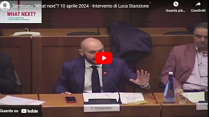 Seminario "What next"? 10 aprile 2024 - Intervento di Luca Stanzione
